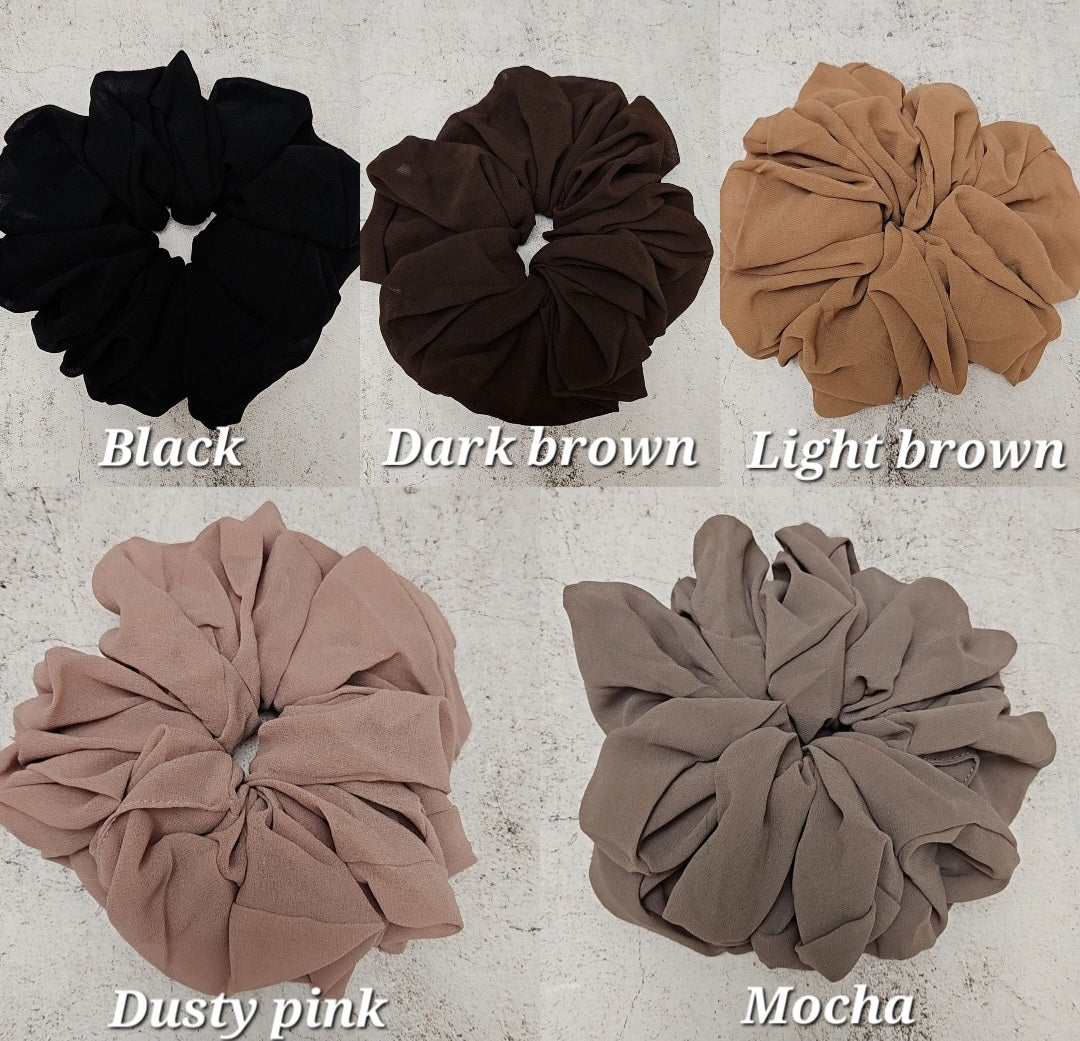 Large Chiffon scrunchies