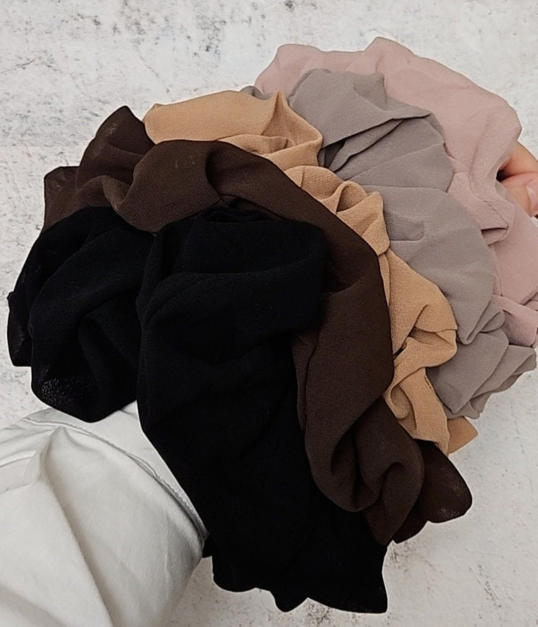 Large Chiffon scrunchies