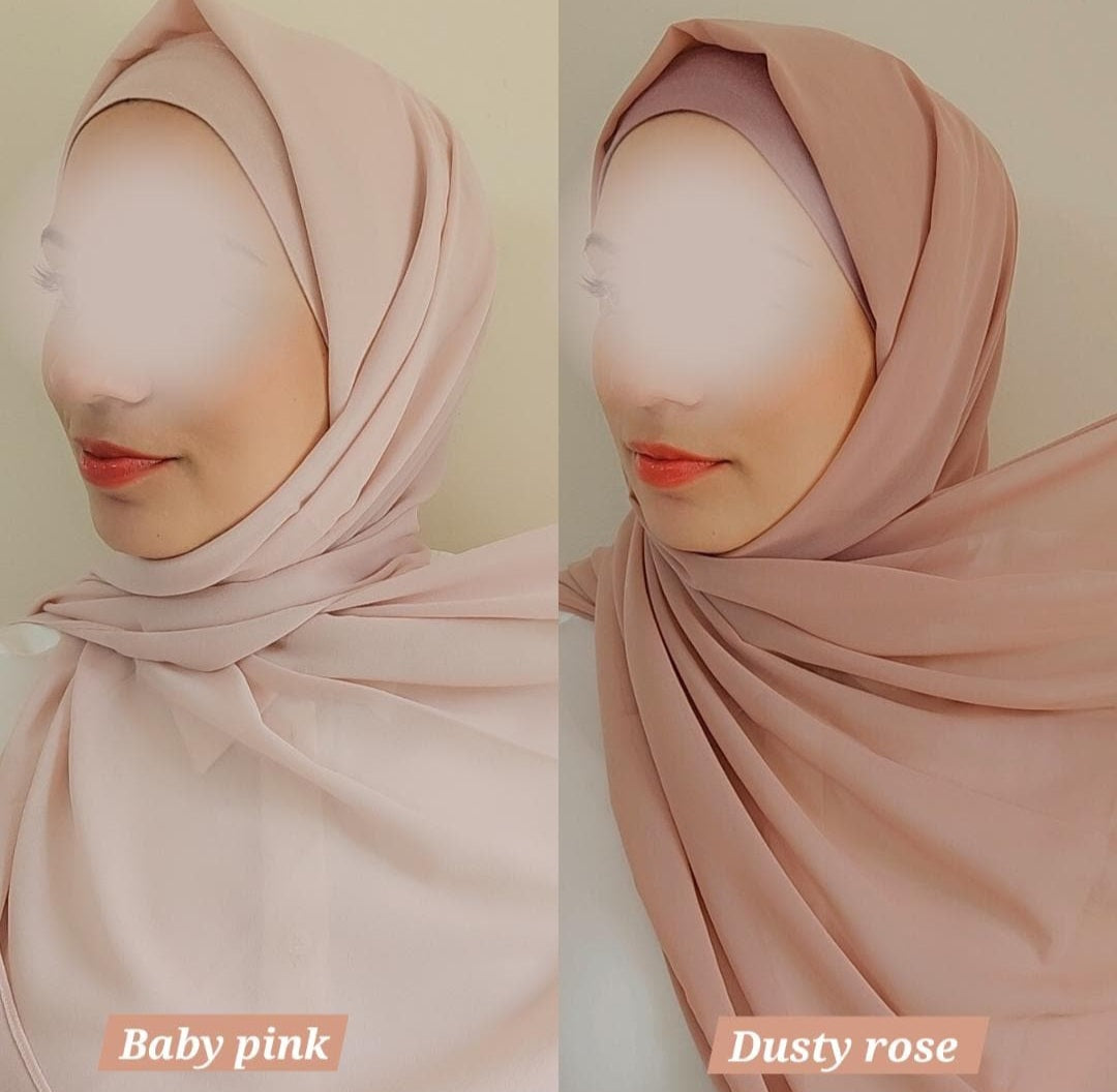 Chiffon set - Hijab & cap