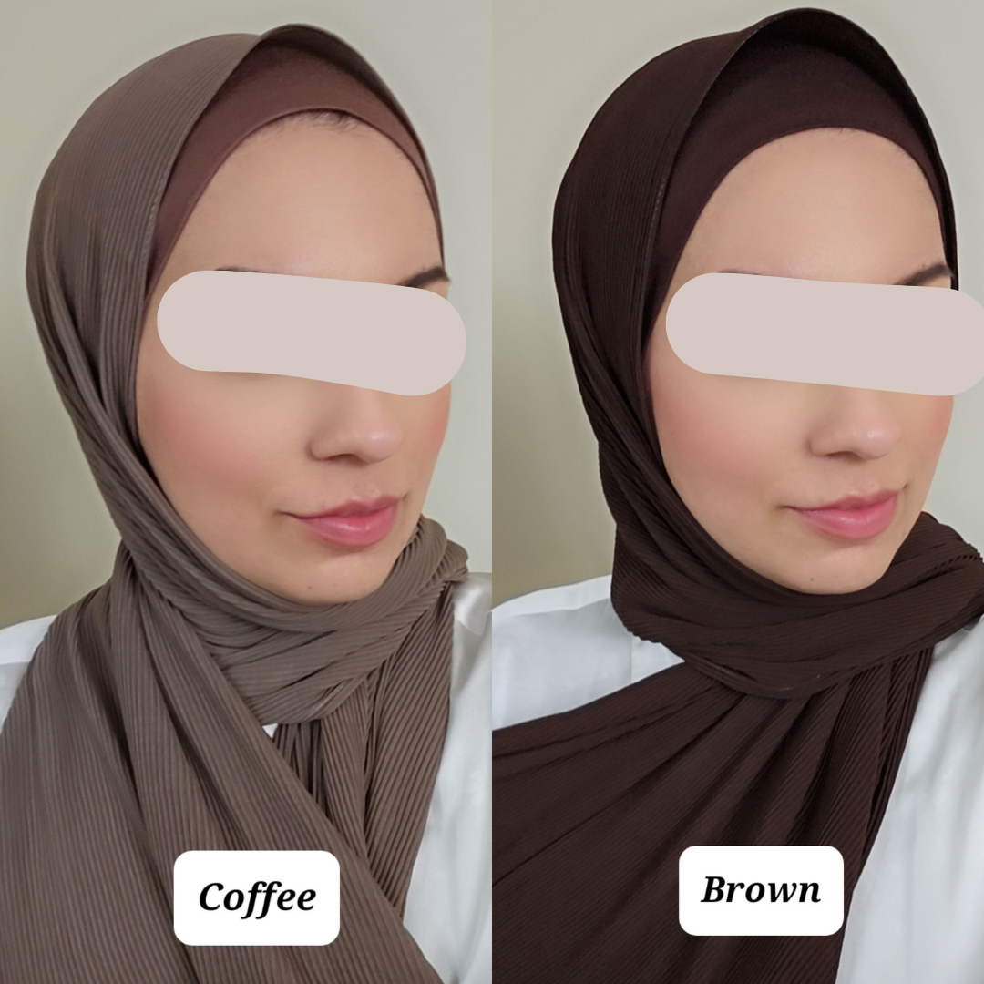 Crinkle hijab matching undercap sets