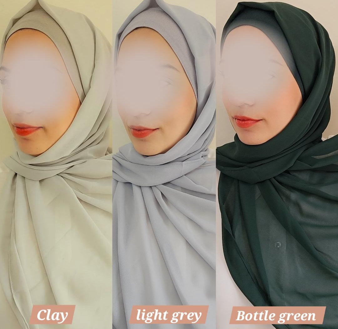 Chiffon set - Hijab & cap