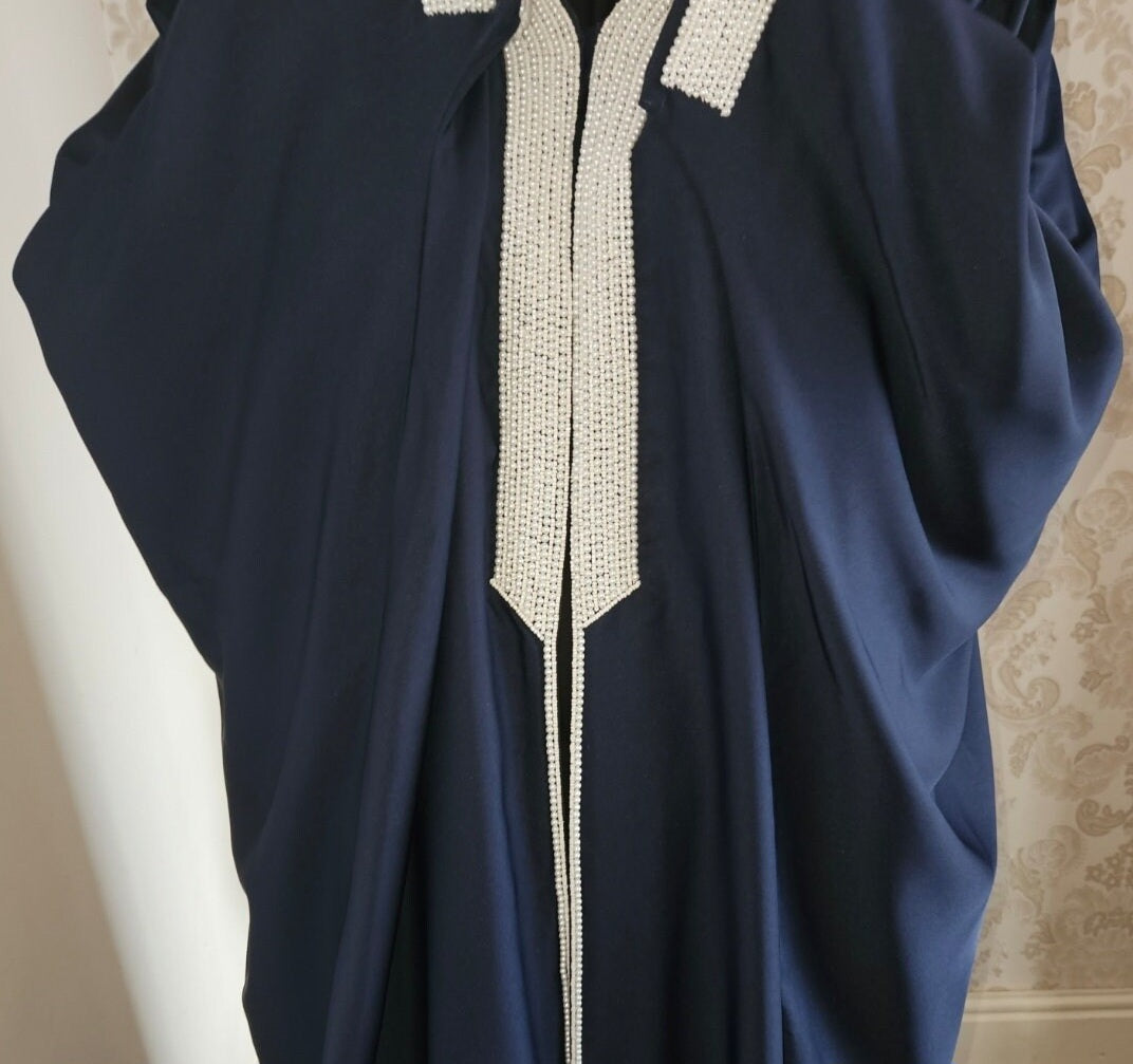 Blue Pearl Butterfly Abaya