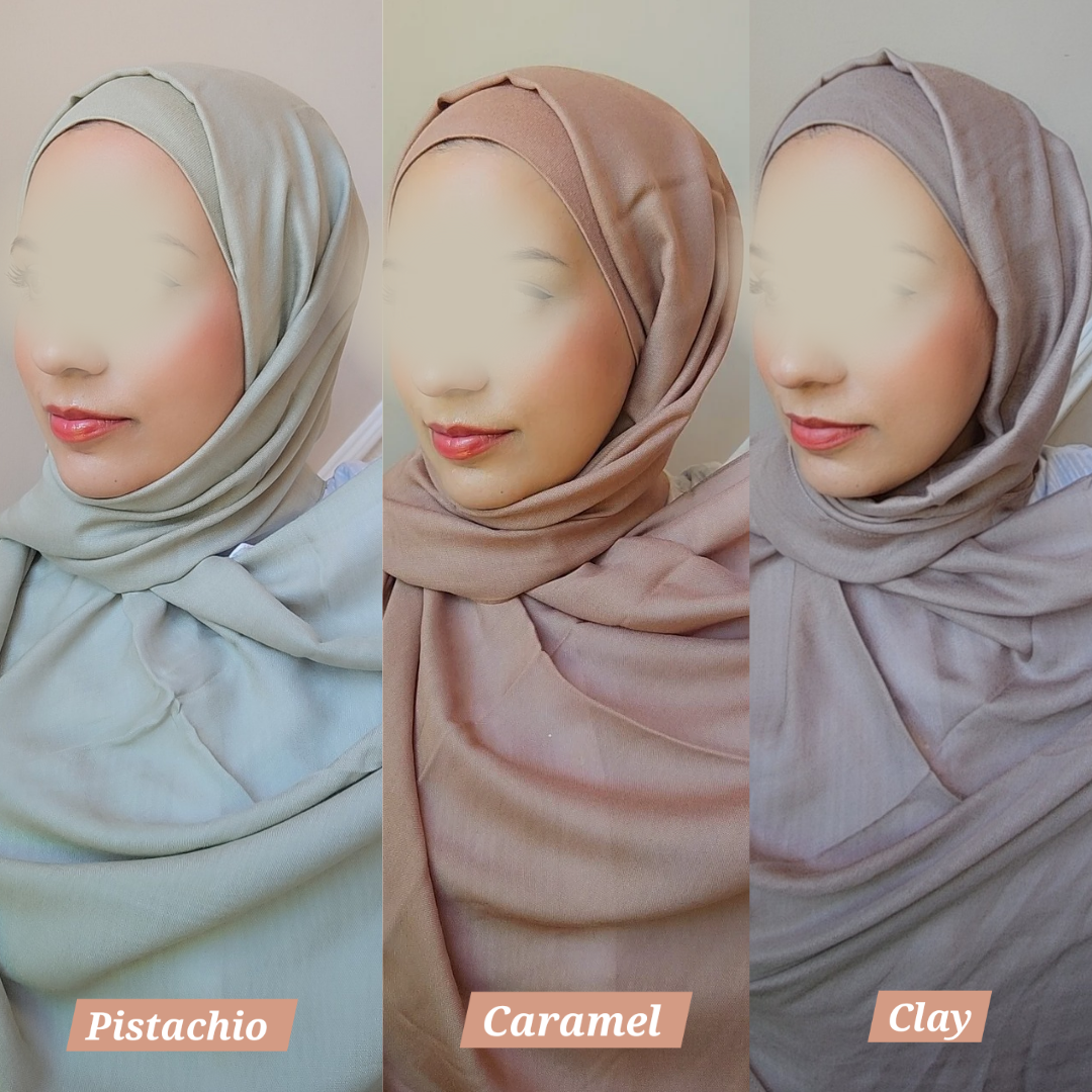 Matching Modal Hijab & Cap set