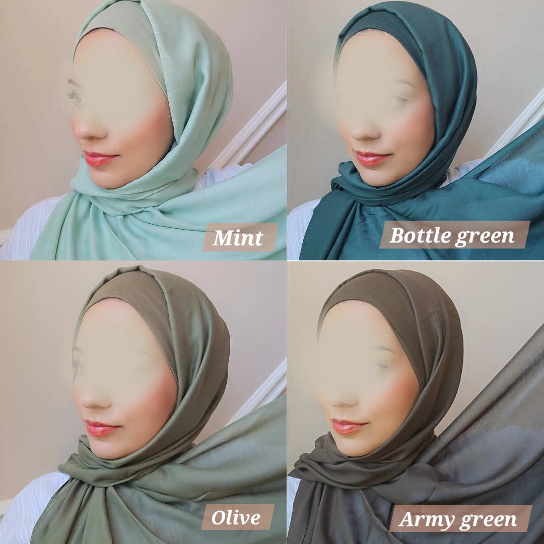 Matching Modal Hijab & Cap set