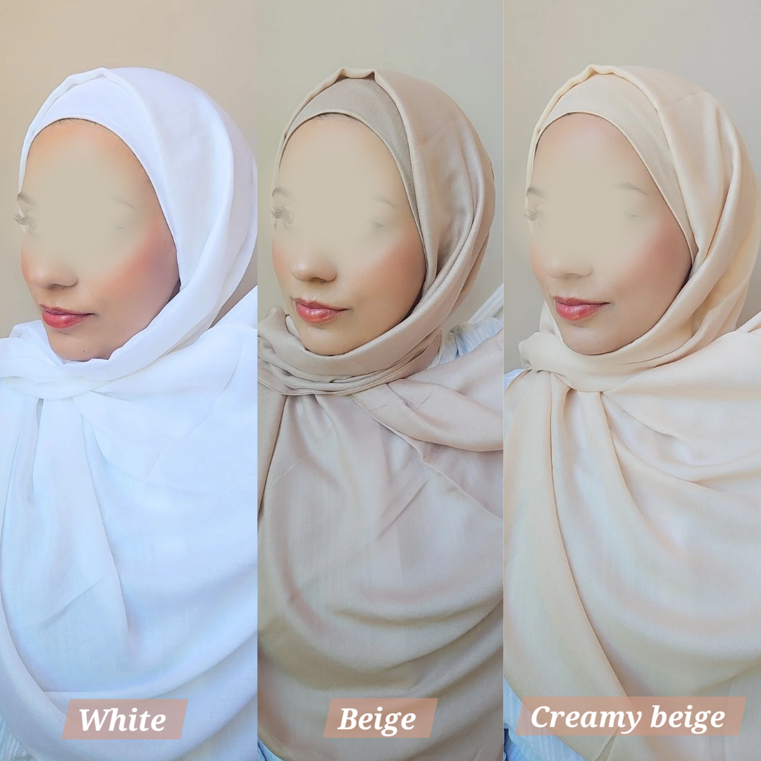 Matching Modal Hijab & Cap set