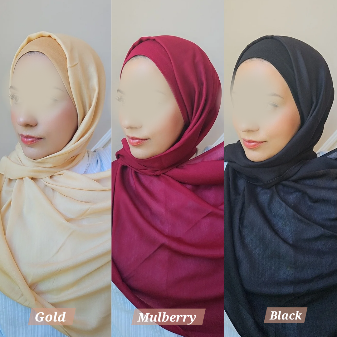 Matching Modal Hijab & Cap set