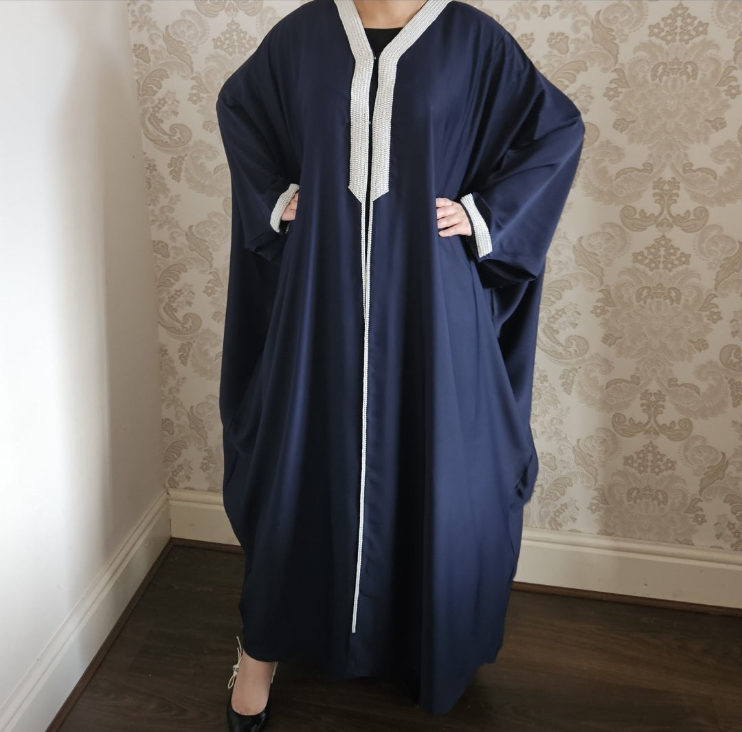 Blue Pearl Butterfly Abaya